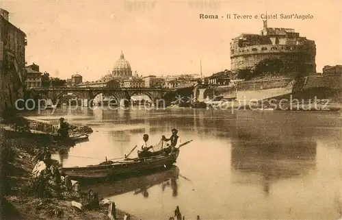 AK / Ansichtskarte Roma__Rom_IT Il Tevere e Castel Sant Angelo 