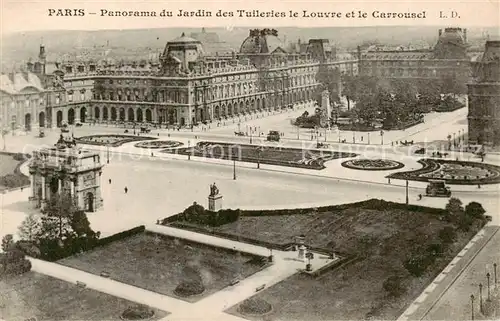 AK / Ansichtskarte Paris_75 Panorama du Jardin des Tuileries le Louvre et le Carrousel 