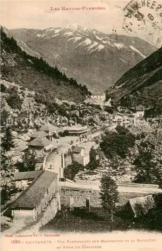 AK / Ansichtskarte Cauterets_65_Hautes Pyrenees Vue Plongeante sur Mauhourat et la Railliere au Fond le Cabaliros 
