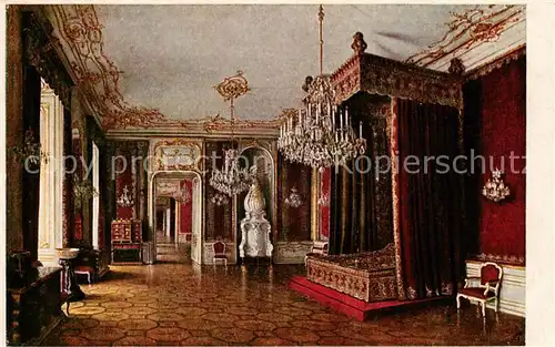 AK / Ansichtskarte Wien_AT Wiener ehem Hofburg Schlafzimmer der Kaiserin Maria Theresia 