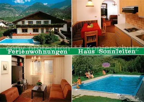 AK / Ansichtskarte Goldrain_Vinschgau Ferienwohnungen Haus Sonnleiten Apartements Pool Goldrain Vinschgau