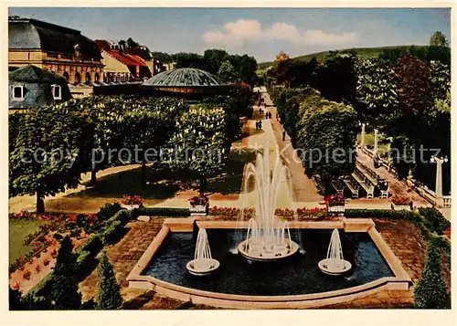 AK / Ansichtskarte Bad_Salzuflen Hauptallee mit Leuchtfontaene Bad_Salzuflen