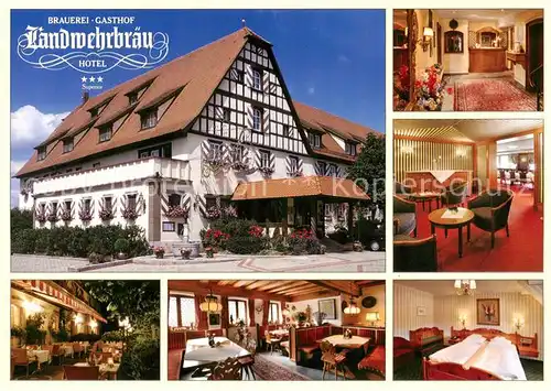 AK / Ansichtskarte Reichelshofen Hotel Restaurant Brauerei Landwehrbraeu Gastraeume Zimmer Reichelshofen