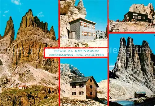 AK / Ansichtskarte Rosengarten_Catinaccio_Dolomiti_IT Schutzhuetten Details 