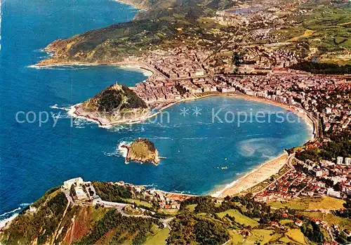 AK / Ansichtskarte San_Sebastian__Pais_Vasco_ES Fliegeraufnahme 