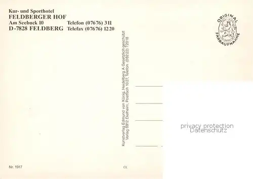 AK / Ansichtskarte Feldberg_1450m_Schwarzwald Kur und Sporthotel Feldberger Hof Gastraeume Bar Skilift 