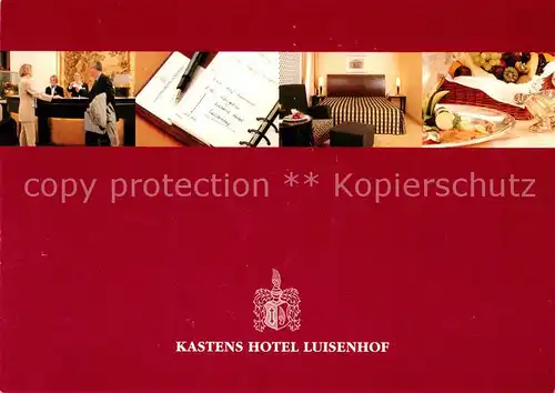 AK / Ansichtskarte Hannover Kastens Hotel Luisenhof Rezeption Zimer Buffet Hannover