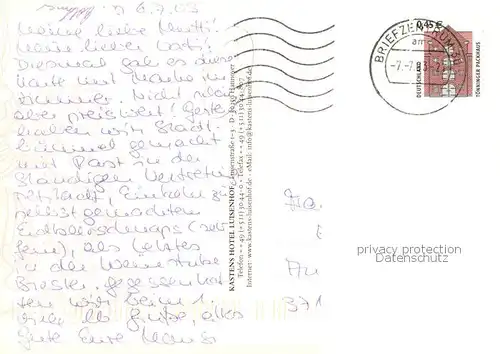 AK / Ansichtskarte Hannover Kastens Hotel Luisenhof Rezeption Zimer Buffet Hannover