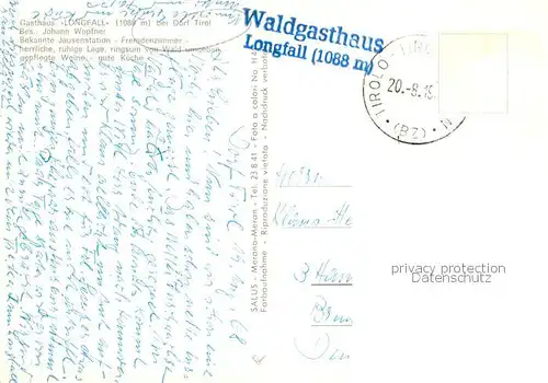 AK / Ansichtskarte Dorf Tirol_Suedtirol_IT Gasthaus Longfall 