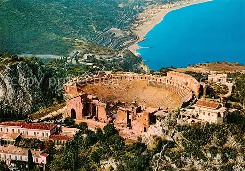 AK / Ansichtskarte Taormina_Sicilia_IT Teatro Grece Hotel Timeo e Letojanni 