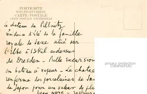 AK / Ansichtskarte Pillnitz_Dresden Kgl. Schlossgarten m. Bergpalais 