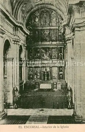 AK / Ansichtskarte El_Escorial_ES Interior de la Iglesia 