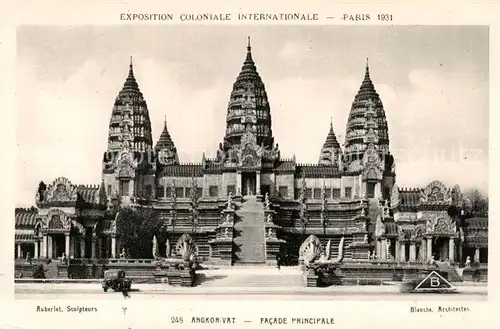 AK / Ansichtskarte Angkor Wat Vat_Kambodscha Facade Principale 