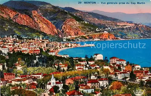 AK / Ansichtskarte Menton_06 Vue generale prise du Cap Martin 
