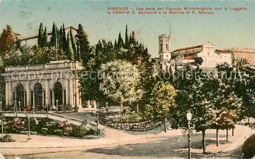 AK / Ansichtskarte Firenze_Florenz Piazza Michelangiolo con la Loggetta 