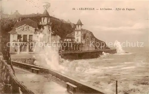AK / Ansichtskarte Granville_50_Manche Le Casino   Effet de Vagues 