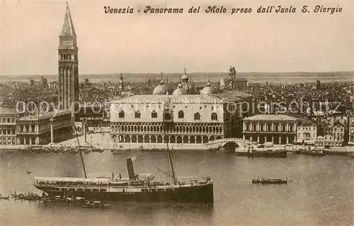 AK / Ansichtskarte Venezia_Venedig Panorama del Molo preso dall Isola S. Giorgio Venezia Venedig