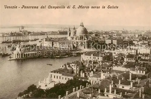 AK / Ansichtskarte Venezia_Venedig Panorama dal Campanile di S. Marco verso la Salute Venezia Venedig