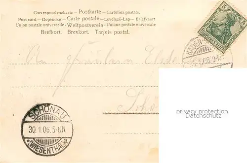 AK / Ansichtskarte Baden Baden Trinkhalle m. Kaiser Wilhelm Denkmal Baden Baden