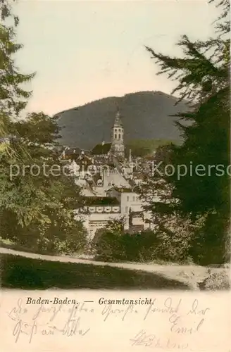 AK / Ansichtskarte Baden Baden Gesamtansicht Baden Baden