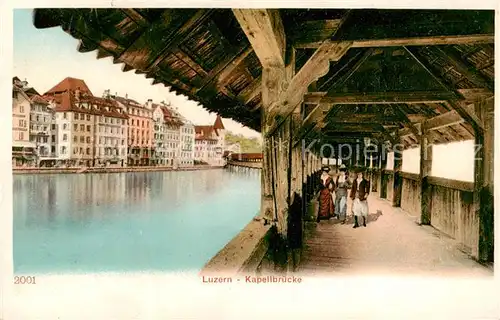 AK / Ansichtskarte Luzern__LU Kapellbruecke 