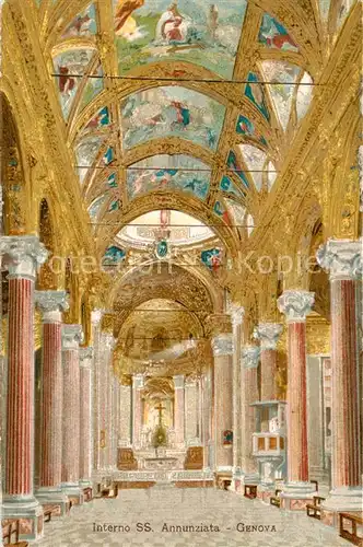AK / Ansichtskarte Genova_Genua_Liguria_IT Interno SS. Annunziata 