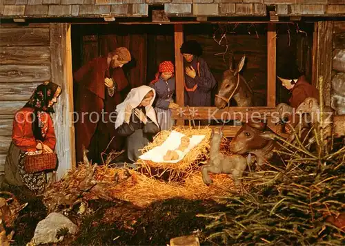 AK / Ansichtskarte St_Peter_Schwarzwald Weihnachtskrippe in der Pfarrkirche St Peter St_Peter_Schwarzwald