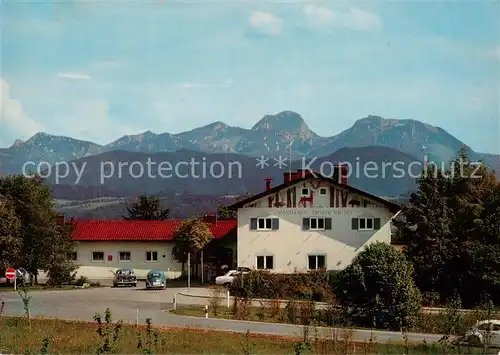 AK / Ansichtskarte Irschenberg Autobahn Rasthaus mit Blick zum Wendelstein Irschenberg