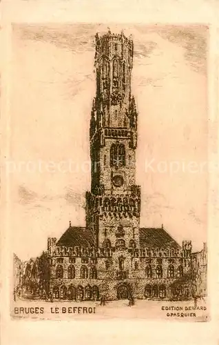 AK / Ansichtskarte Bruges_Brugge_Flandre Le Beffroi 