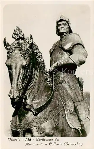 AK / Ansichtskarte Venezia_Venedig Particolare del Monumento a Colleoni Verrocchio Venezia Venedig