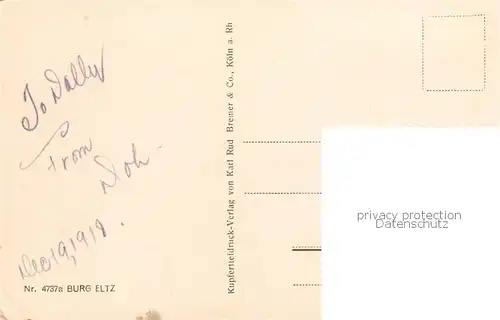 AK / Ansichtskarte Burg_Eltz Gesamtansicht Burg_Eltz