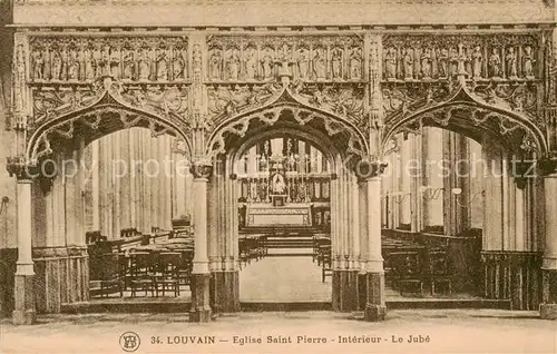 AK / Ansichtskarte Louvain_Flandre Eglise Saint Pierre   Innenansicht  Louvain_Flandre