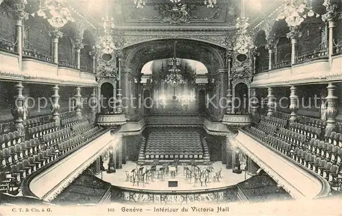 AK / Ansichtskarte Geneve_GE Interieur du Victoria Hall Geneve_GE