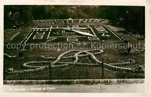 AK / Ansichtskarte Ostende_Oostende Horloge de Fleurs 