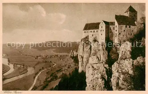 AK / Ansichtskarte Schloss_Prunn_Riedenburg Aussenansicht m. Panorama 