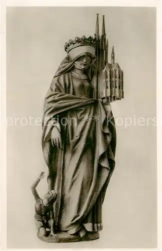 AK / Ansichtskarte Marburg_Lahn Statue d. Heil. Elisabeth Marburg_Lahn