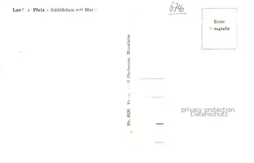 AK / Ansichtskarte Landau__Pfalz Schloesschen m. Kirche 