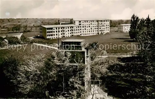 AK / Ansichtskarte Landau__Pfalz Staedt. Krankenhaus m. Bismarcksaeule 