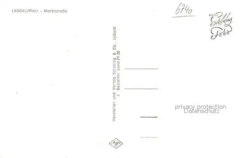 AK / Ansichtskarte Landau__Pfalz Marktstrasse m. Moebel Seiler 