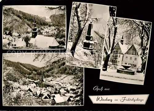 AK / Ansichtskarte Wirsberg Panorama Luftkurort im Fichtelgebirge Denkmal Ortszentrum Wirsberg