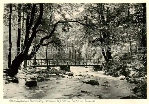 AK / Ansichtskarte Marienberg_Westerwald Partie im Nistertal im Wald Holzbruecke Marienberg_Westerwald