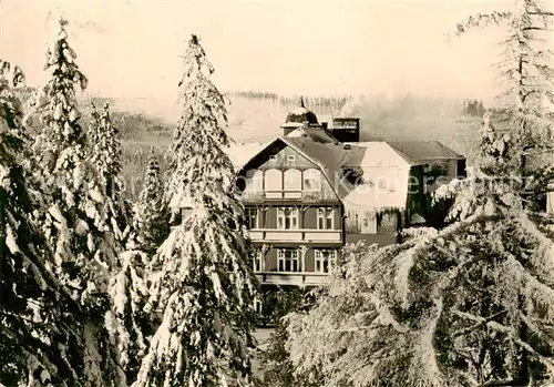 AK / Ansichtskarte Oberhof_Thueringen Konsum Erholungsheim im Winter Oberhof Thueringen