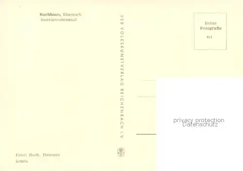 AK / Ansichtskarte Eisenach Bachhaus Instrumentensaal 
