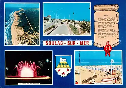 AK / Ansichtskarte Soulac sur Mer Amelie Boulevard du Mer Fontaine lumineuse Plage Soulac sur Mer