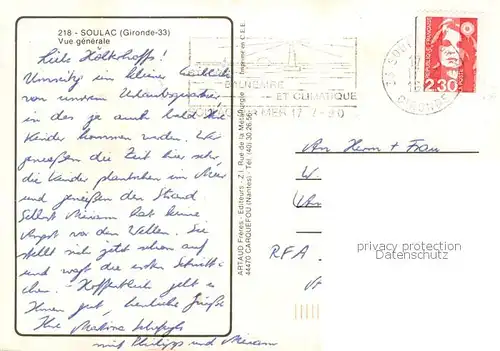 AK / Ansichtskarte Soulac sur Mer Vue generale aerienne Soulac sur Mer