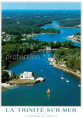 AK / Ansichtskarte La_Trinite sur Mer_56_Morbihan La Riviere de Crach vue aerienne 