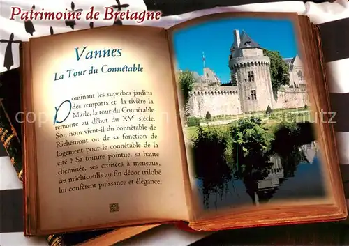 AK / Ansichtskarte Vannes_56 Patrimoine de Bretagne Tour du Connetable Livre Histoire 