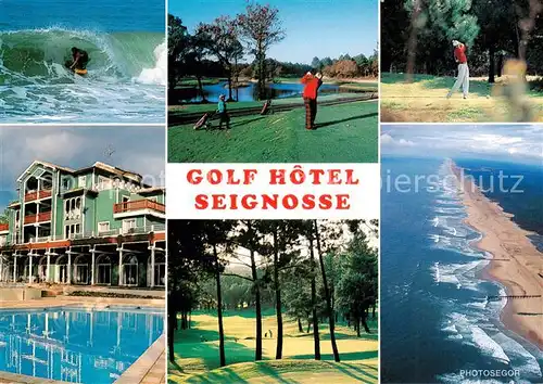 AK / Ansichtskarte Seignosse_40_Landes Golf Hotel Swimming Pool Golfplatz Wellenreiten Luftbild 