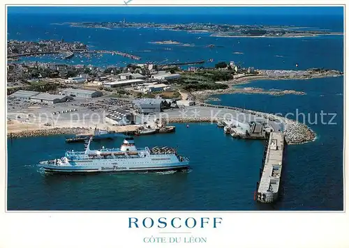 AK / Ansichtskarte Roscoff Car ferry Port de Bloscon vue aerienne Roscoff