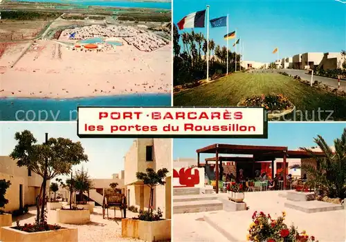 AK / Ansichtskarte Port Barcares_66_Pyrenees Orientales Villages de Vacances Restaurant Plage vue aerienne 